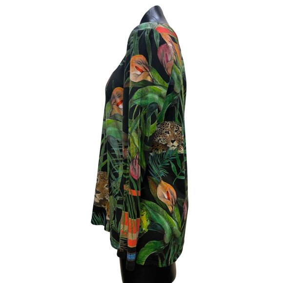 Johnny Was Tropical Print Long Sleeve Blouse S - Picture 4 of 7